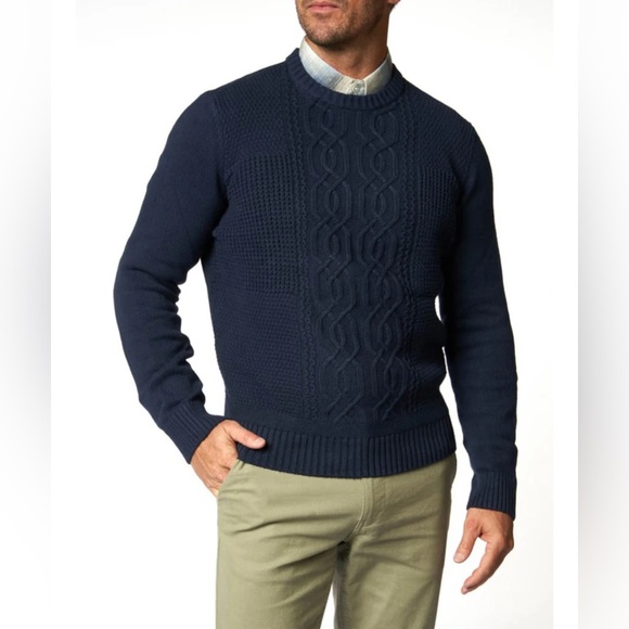Ben Sherman Cable Knit Sweater Color Spruce - Size M - NWT - Picture 1 of 5